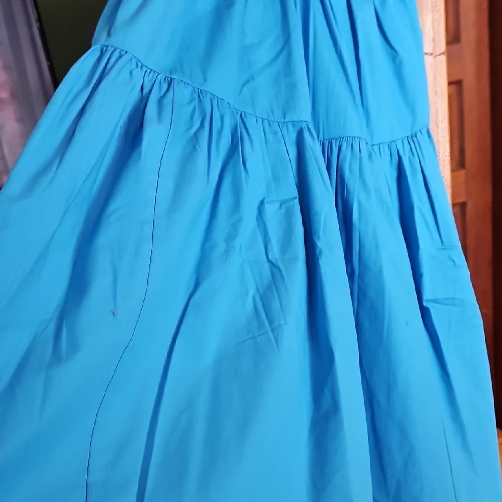 Abercrombie & Fitch Blue Smocked Maxi Sundress